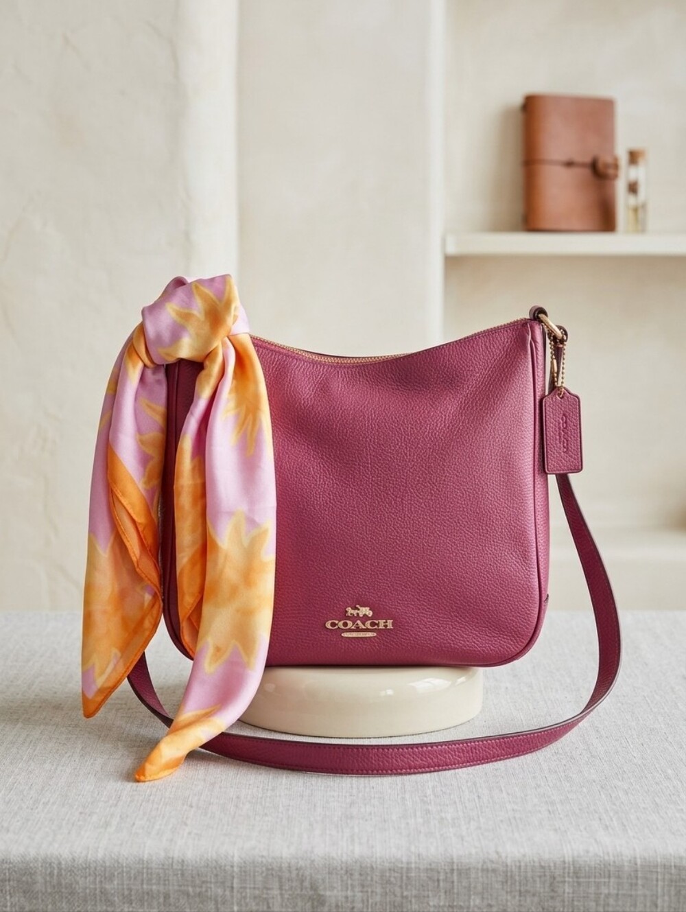 Coach Ellie File Pebble Leather Crossbody Bag